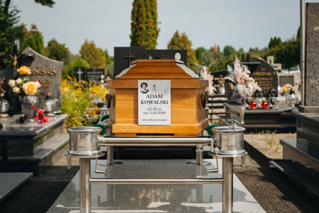 pogrzeb z trumną